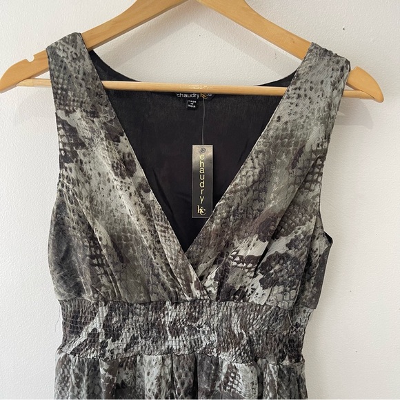 Anthropologie Chaudry Womens Maxi Dress Size Small Snake Print Sleeveless Lined - Picture 4 of 10
